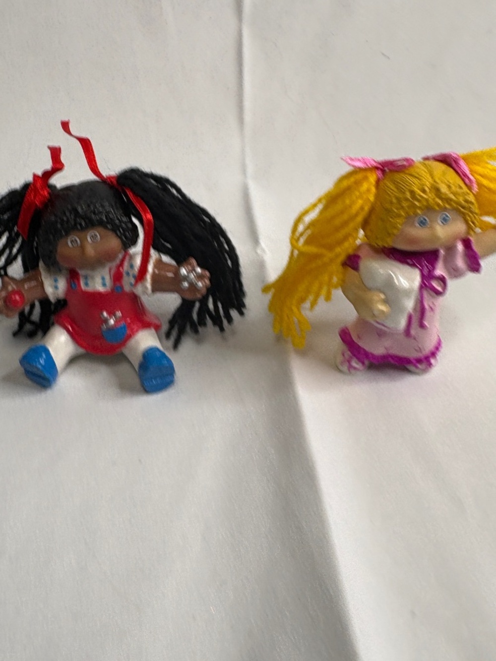 Vtg1980's Cabbage Patch Kids Mini Figures PVC Figurines Lot of 2 Cake Topper